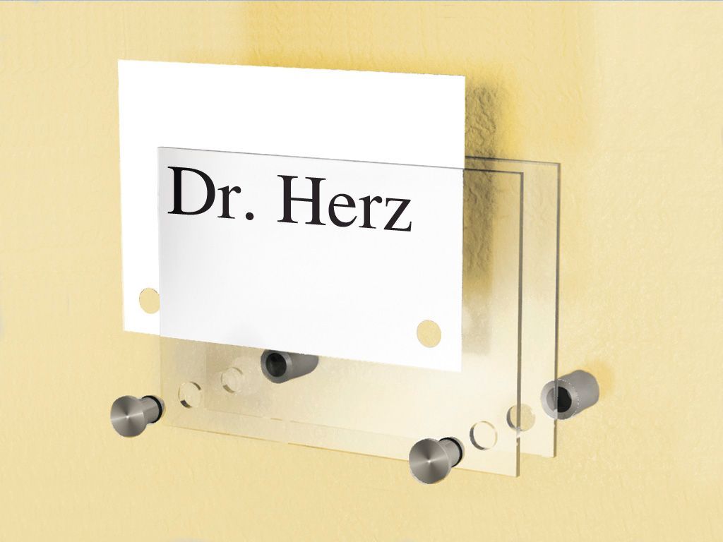 Schildersystem Sign | Verschiedene Varianten, Varianten: Tür- / Tischschild DIN A6 (105 × 148 mm)