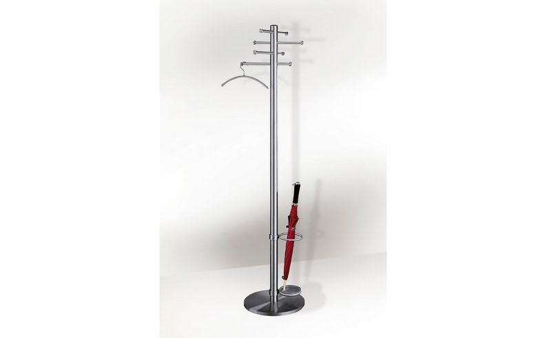 Arte-Garderobenständer aus Edelstahl mit 4 Armen und 8 Haken | Ø 410 mm | H 1800 mm Arte-Garderobenständer aus Edelstahl mit 4 Armen und 8 Haken | Ø 410 mm | H 1800 mm