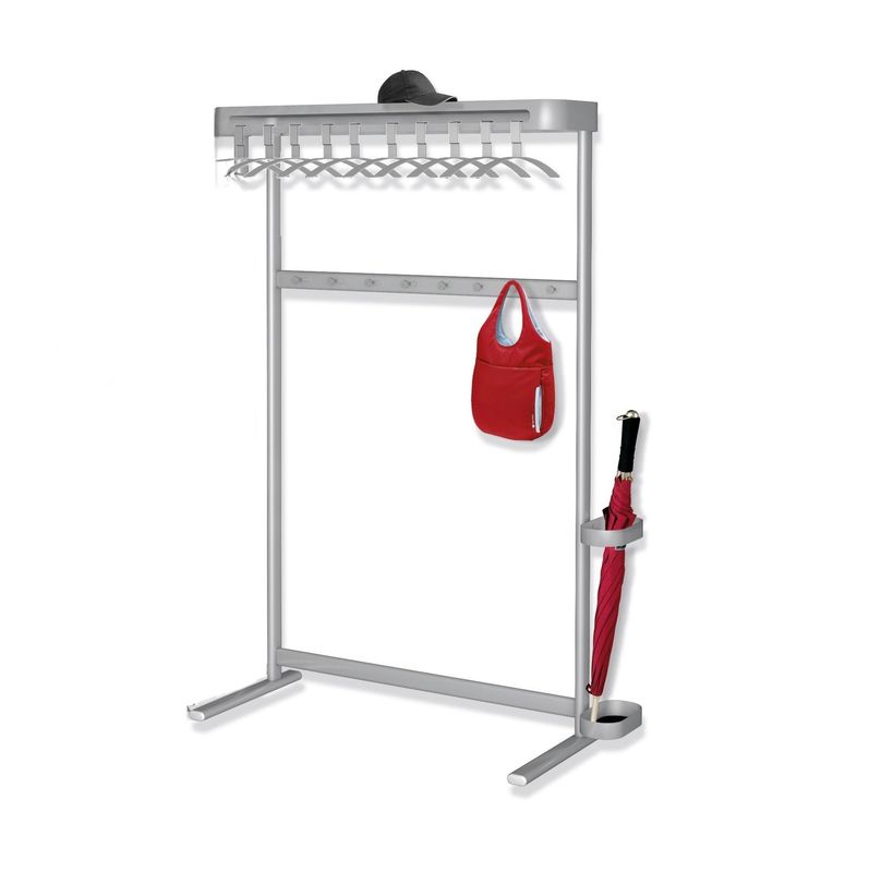 Reihengarderobe Sevilla aus Stahl mit 8 Haken & Zubehör | 1000 × 1700 mm