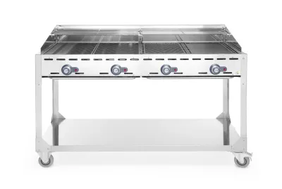 Grillsystem Green Fire 4 Brenner | 22 kW mit Rollengestell