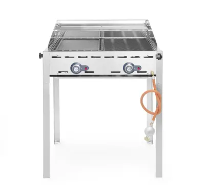 Green Fire 2 Brenner Gasgrill | 11,6 kW mit Gusseisen Grillplatte
