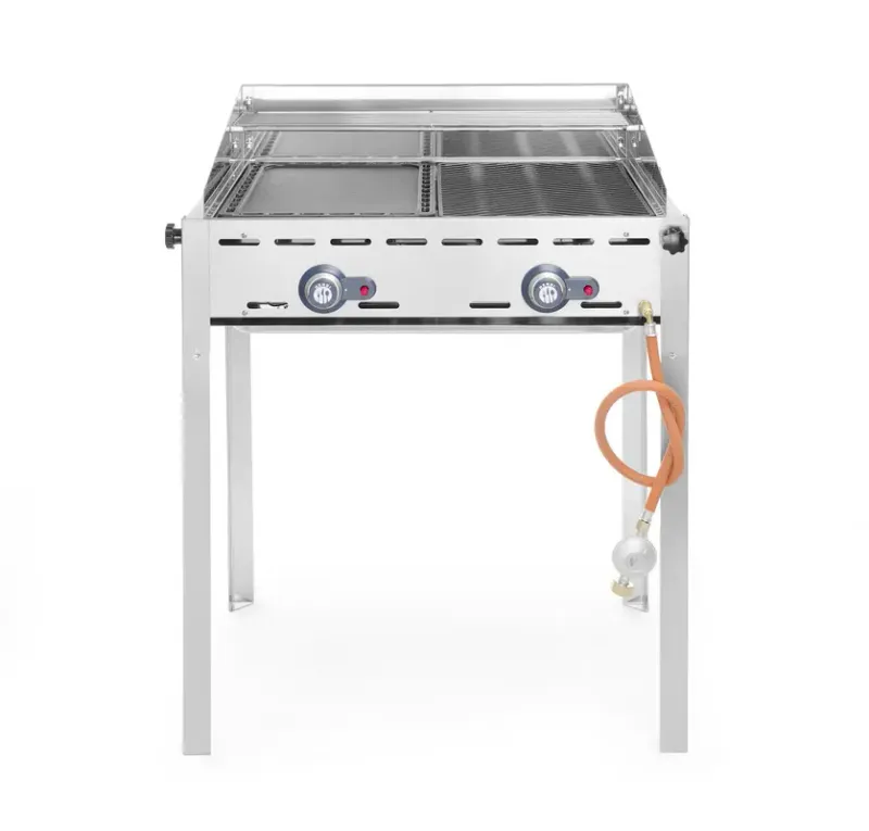 Green Fire 2 Brenner Gasgrill | 11,6 kW mit Gusseisen Grillplatte Green Fire 2 Brenner Gasgrill | 11,6 kW mit Gusseisen Grillplatte