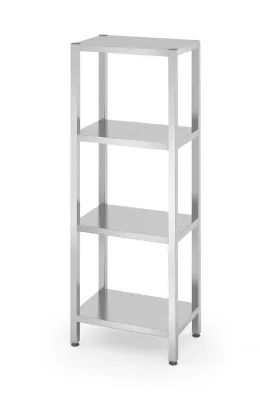 Edelstahl Lagerregal verschraubt – 4 Böden