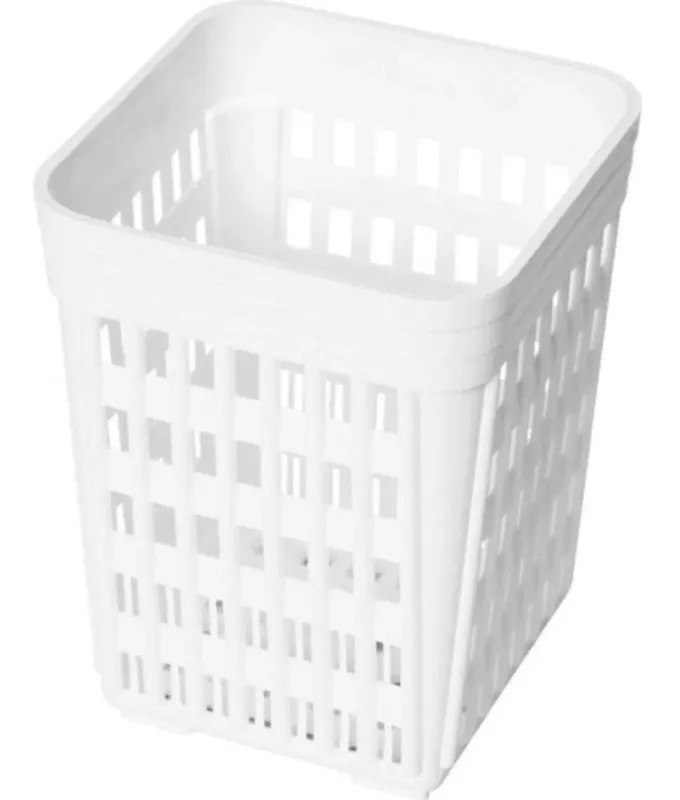 Besteckköcher Weiß | Geschirrspülkorb für Besteckaufbewahrung