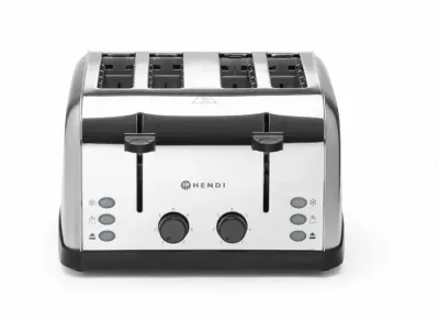 Edelstahl Toaster | 4-fach | mit 7 Bräunungsstufen