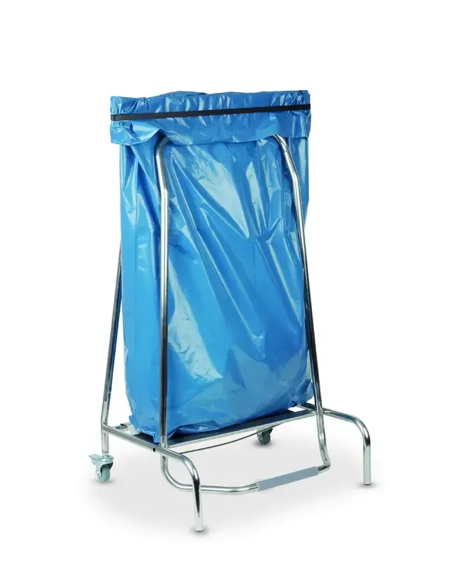 Müllbeutel-Halter Edelstahl für 70/80 L mit Fußpedal