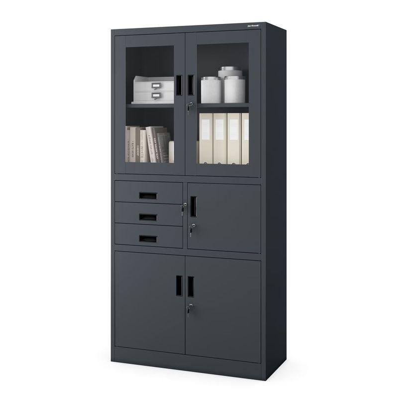 Aktenschrank mit Schubladen und Tresor FILIP | 900 x 1850 x 400 mm Aktenschrank mit Schubladen und Tresor FILIP | 900 x 1850 x 400 mm