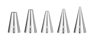 Spritztüllen glatt | Edelstahl | 5-teiliges Set