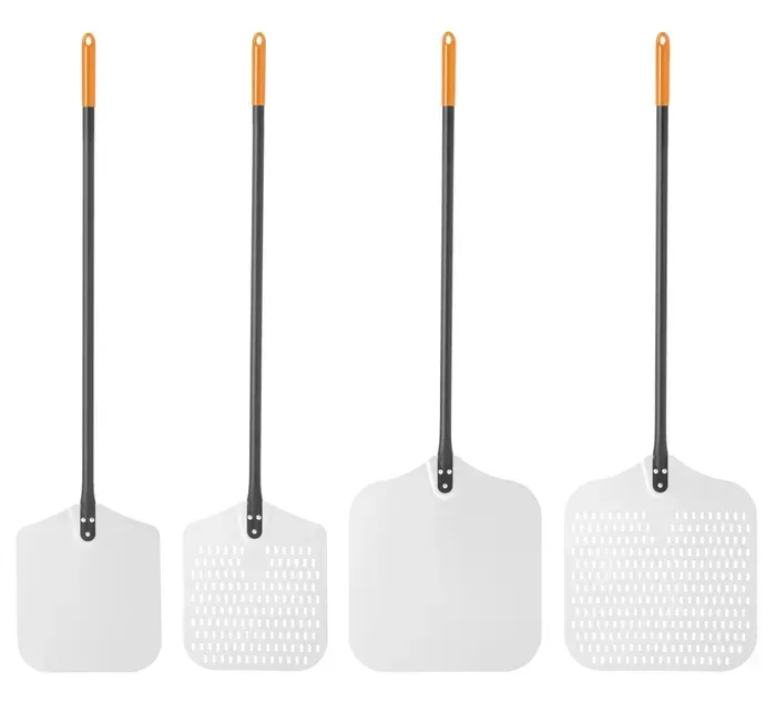 Pizzaschaufel quadratisch – Aluminium, glatt oder gelocht