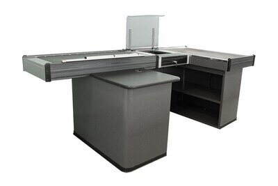 Förderband-Kasse 2,5 m – breite Warenwanne – Linksband Förderband-Kasse 2,5 m – breite Warenwanne – Linksband