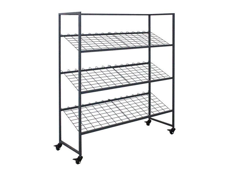 Obst- und Gemüseregal mit 3 Schrägetagen