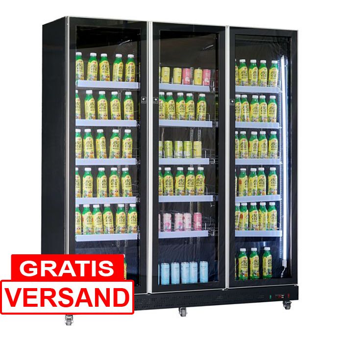 Kühlregal mit 3 Glastüren | 1173 Liter