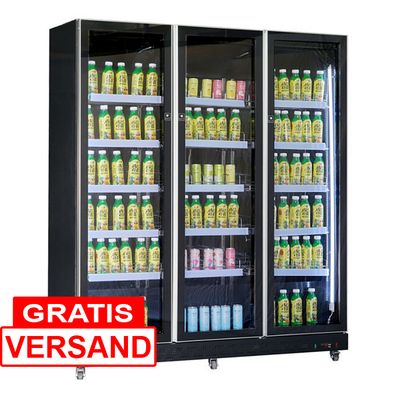 Kühlregal mit 3 Glastüren | 1173 Liter Kühlregal mit 3 Glastüren | 1173 Liter