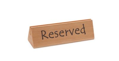 Tischschild Reserviert | Tischschild Reserviert | "reserved" | 152x44x44mm