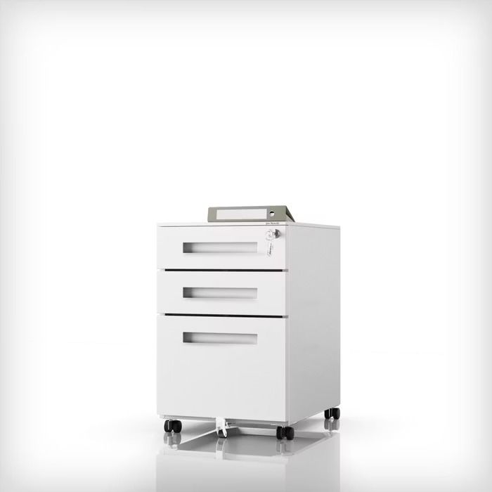 Metall-Rollcontainer unter Schreibtisch | grau | 390 x 600 x 500 mm Metall-Rollcontainer unter Schreibtisch | grau | 390 x 600 x 500 mm