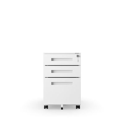 Stahl-Rollcontainer für den Schreibtisch KATE | 390 x 600 x 500 mm | weiß