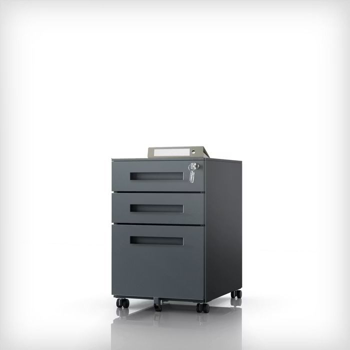 Rollcontainer für Schreibtisch KATE | 390 x 600 x 500 mm | anthrazit Rollcontainer für Schreibtisch KATE | 390 x 600 x 500 mm | anthrazit