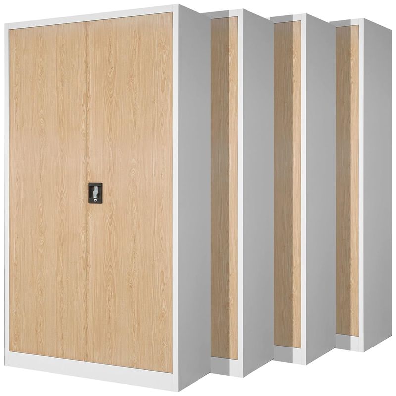 Set 4x abschließbarer Aktenschrank für Büro | 900 x 1850 x 400 mm | verschiedne Farben Set 4x abschließbarer Aktenschrank für Büro | 900 x 1850 x 400 mm | verschiedne Farben