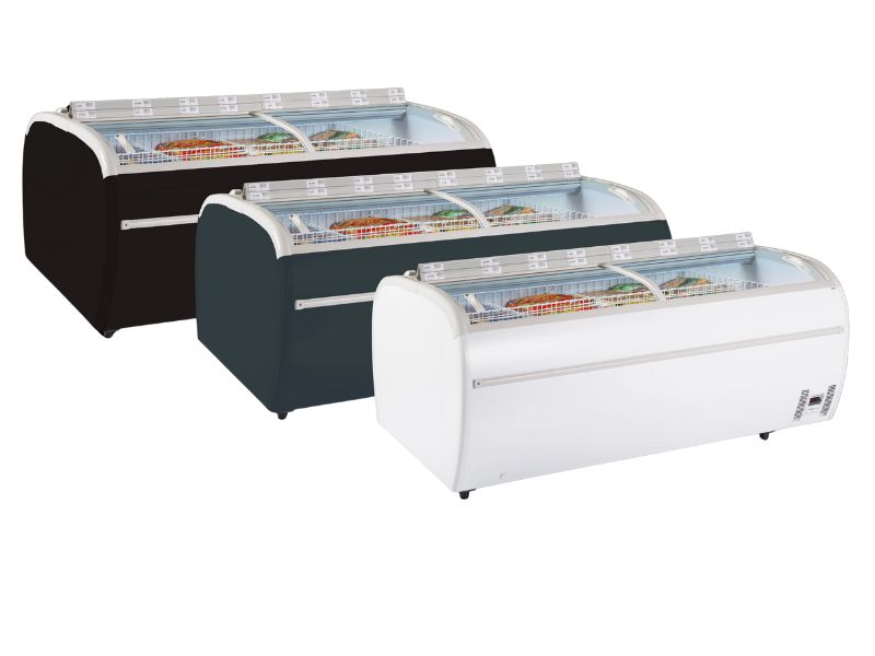 Supermarkt-Gefriertruhe TWIN 220B-F | 2150 × 1465 × 930 mm, Farben: Weiß