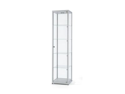 Verkaufsvitrine 115 500 | LED Deckenspot und Seitenbeleuchtung | 500 x 500 x 2000 mm