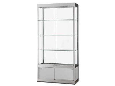 Verkaufsvitrine GPC 1000 | 1000x400x2000 mm | LED-Beleuchtung & rollengelagert Verkaufsvitrine GPC 1000 | 1000x400x2000 mm | LED-Beleuchtung & rollengelagert