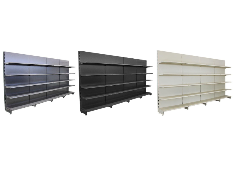 Wandregal Ladeneinrichtung 5 Meter Komplett-Set | 37 cm Tiefe | Tegometall-kompatibel (4x 125 cm)