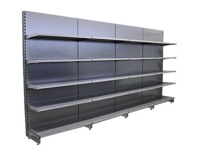 Wandregal Supermarkt 4 Meter Komplett-Set | 37 cm Tiefe | Tegometall-kompatibel