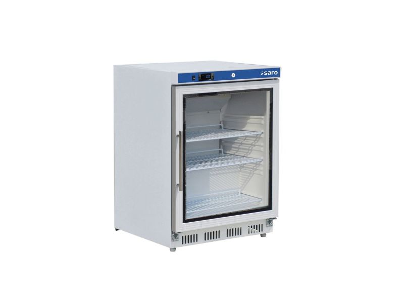 Lagerkühlschrank HK 200 GD V2 mit Glastür, weiß | Saro