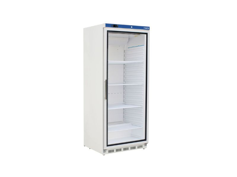 Lagerkühlschrank HK 600 GD V2 mit Glastür, weiß | Saro Lagerkühlschrank HK 600 GD V2 mit Glastür, weiß | Saro