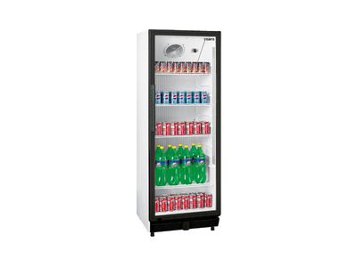 Glastürkühlschrank SK 301 schmal, 301 Liter mit Preisleisten | Saro