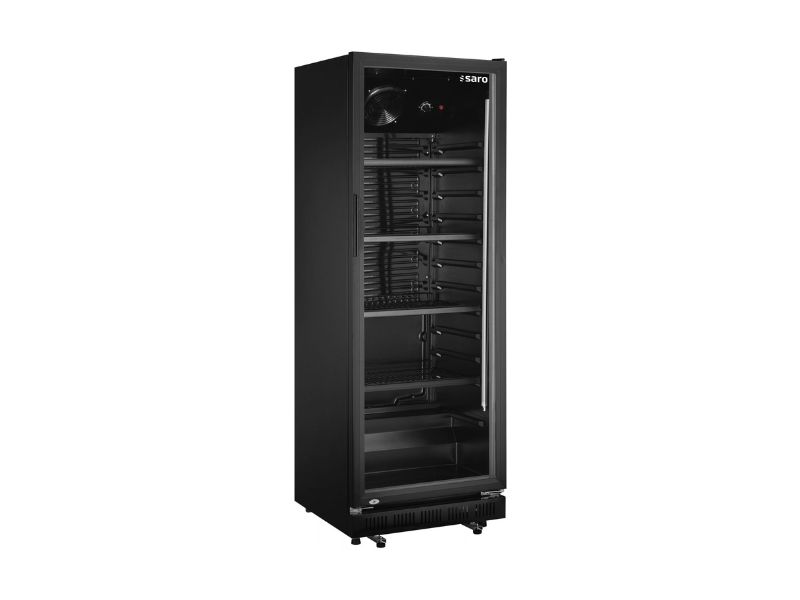 Getränkekühlschrank GTK 360 schwarz mit abschließbarer Glastür | Saro