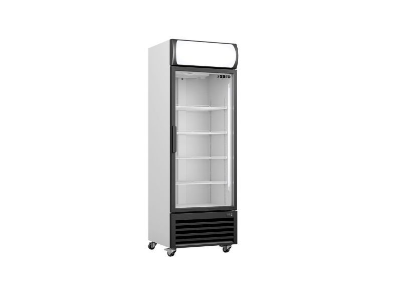 Glastürkühlschrank GTK 370 mit LED-Werbetafel | Saro Glastürkühlschrank GTK 370 mit LED-Werbetafel | Saro