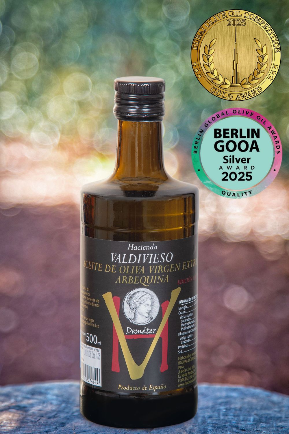 AOVE Arbequina Cosecha Temprana. Edición Limitada. Botella de cristal 500 ml.