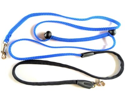 Joggingleine mit Schlauchband und Ruckdämpfer aus 8mm PP-Seil in verschiedenen Längen und Farben