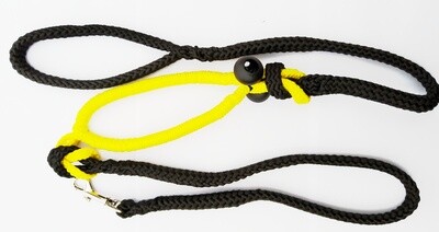 Hundeleine 3in1 mit doppelstrang Ruckdämpfer und Handschlaufe 2m aus 12mm/8mm PP-Seil