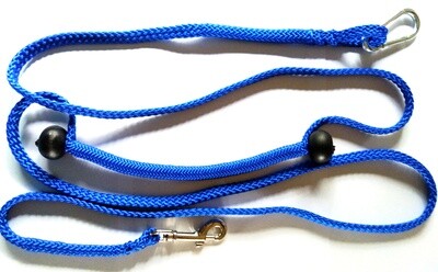 Hundesportleine mit Ruckdämpfer aus 8mm PP-Seil in zwei Längen und verschiedenen Farben