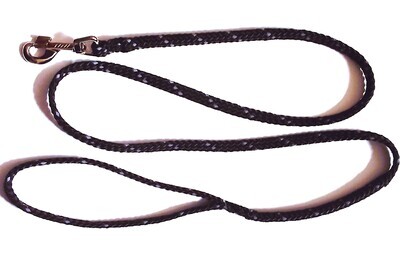 Führleine 2m mit Handschlaufe aus 8mm PPM-Seil in verschiedenen Farben wahlweise mit Rundring oder Karabiner