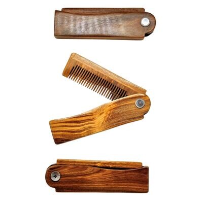 Sandalwood Folding Beard comb