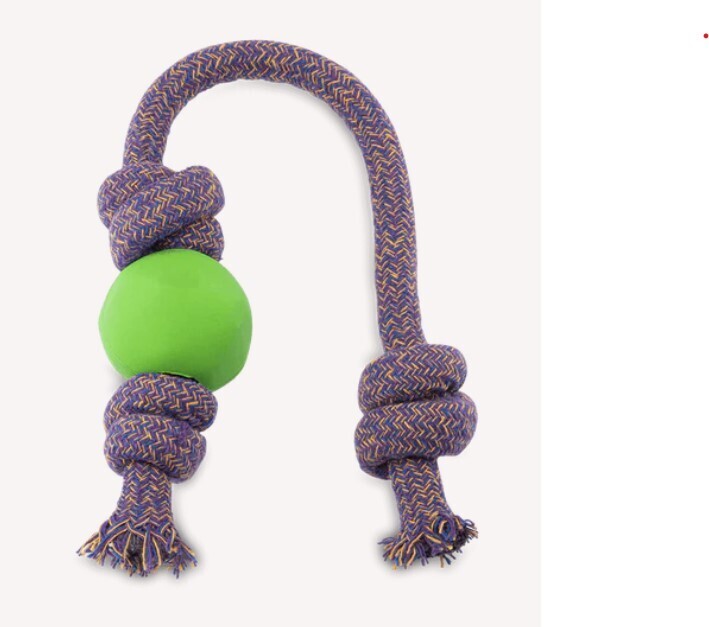 Beco Kautschuk Ball mit Seil grün