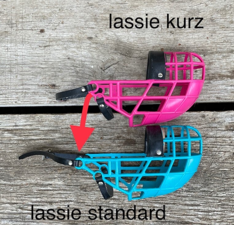 Windhundmaulkorb "lassie" KURZ pink