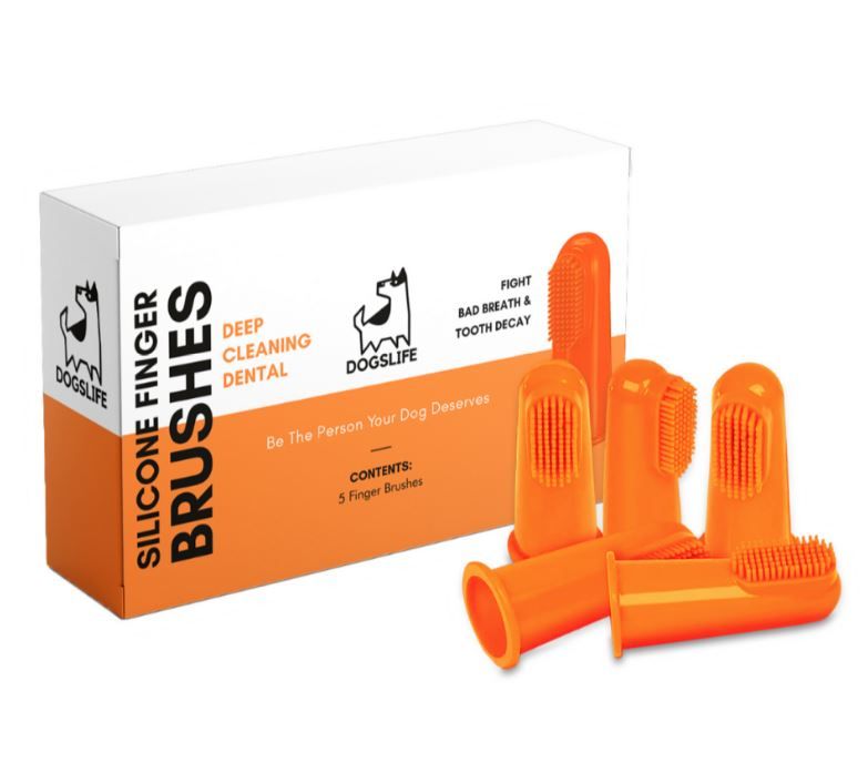 Dogslife Silikon Finger Zahnbürste Pack a 5Stk