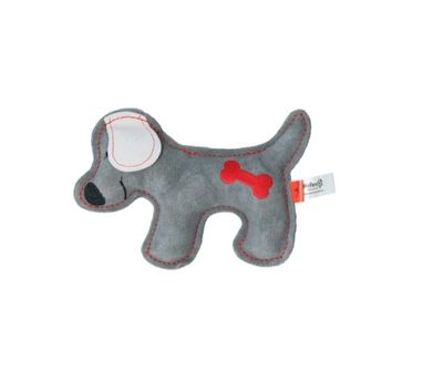 Doggy Doodles Hundespielzeug aus Leder dunkelgrau