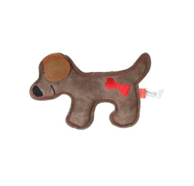 Doggy Doodles Hundespielzeug aus Leder braun
