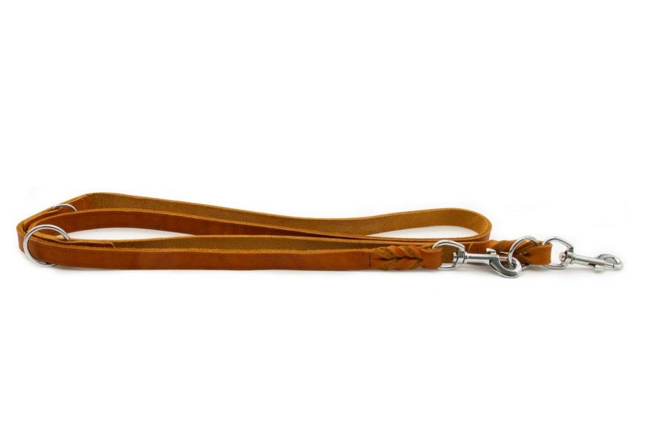Hundeleine Führleine Weinheim Maroon mit Flechtung 2m