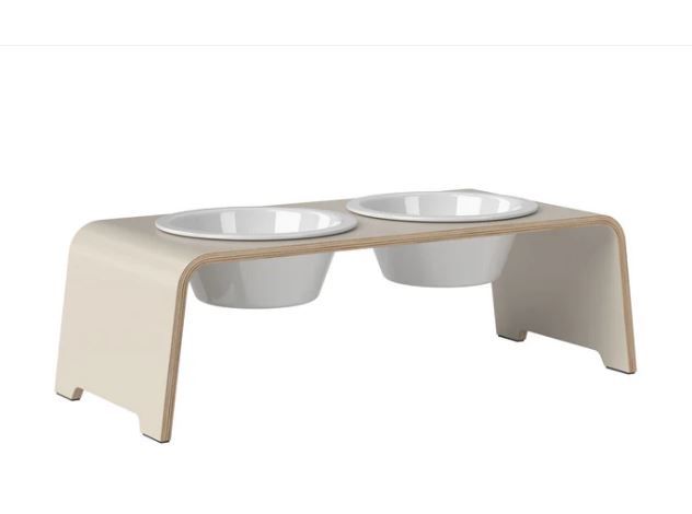 DOGBAR M - HPL Cashmere grey mit Porcellan