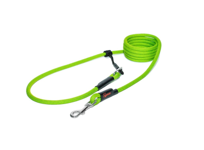 Tamer Hundeleine Easy Long stufenlos verstellbar 2m 9mm "grün mit gelb"