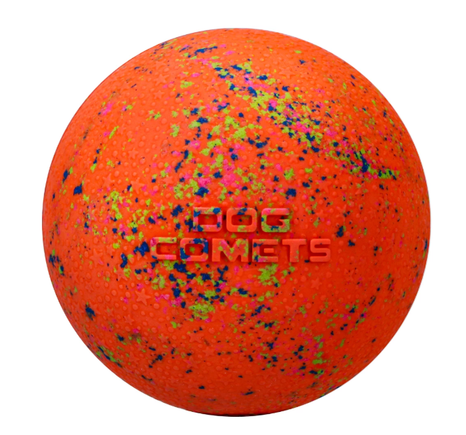 Dog Comets Stardust Ball "orange" schwimmt