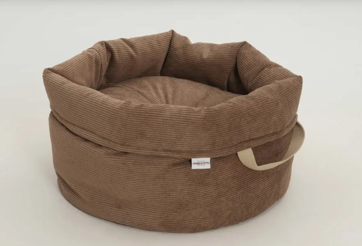 DITC Hundebett Shopper Little Basket Chalsea cord "toffee"