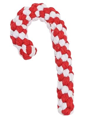 Zahnpflege Kauspielzeig weihnachtliche Zuckerstange rot weiß