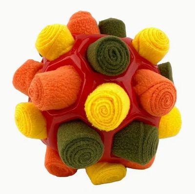 ​Schnüffelball weich mit Fleecestreifen xmas rot